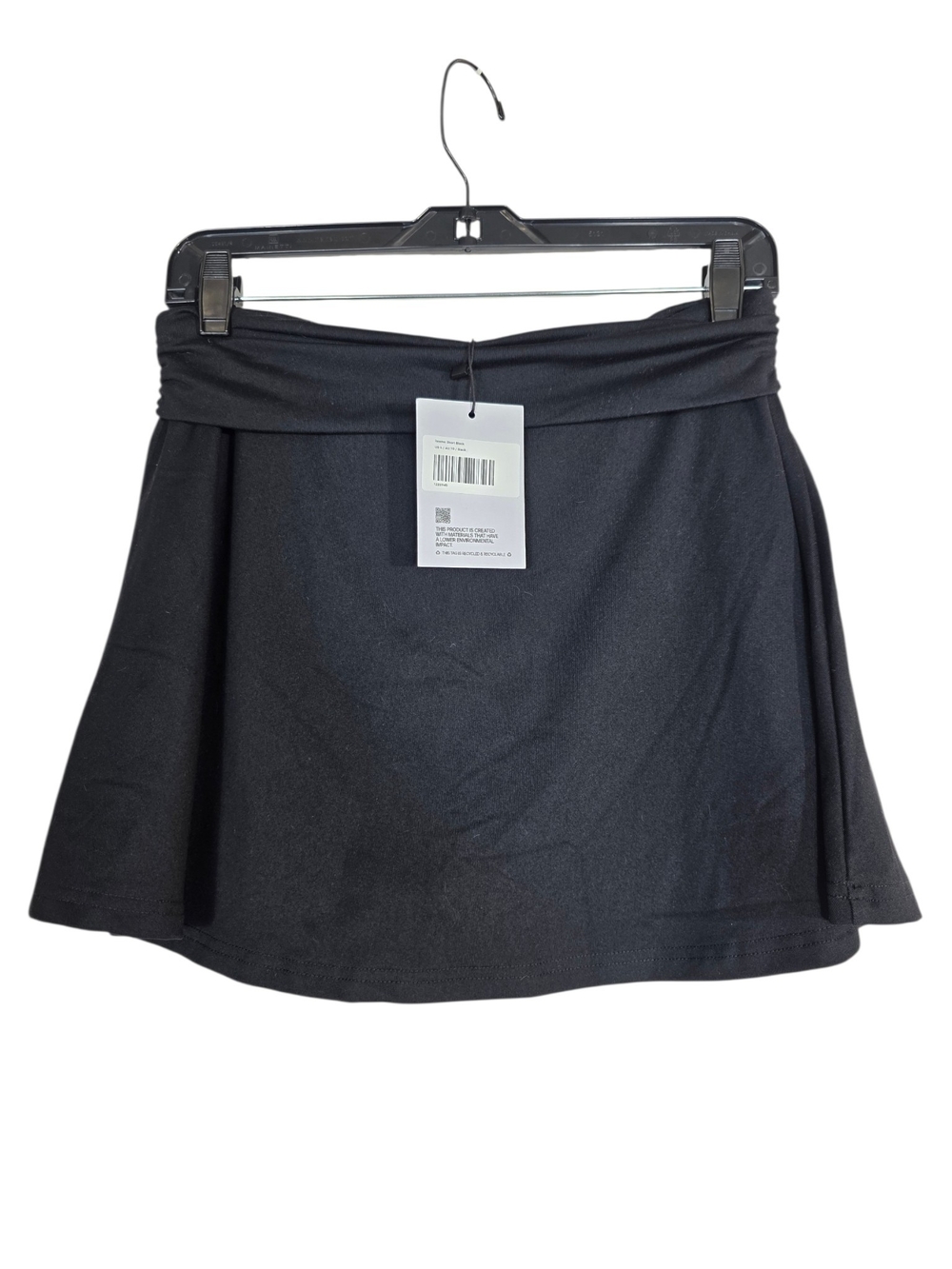 Princess Polly Black Fold-Over Waist  flare Mini Skort NWT